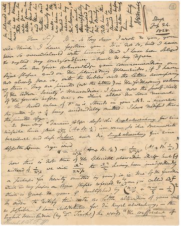 Lot #183 John F. W. Herschel: Remarkable content from the astronomer: “Within the last few days I have been examining the Satellites of Uranus” - Image 1