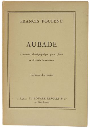 Lot #656 Francis Poulenc Printed Score - Image 2
