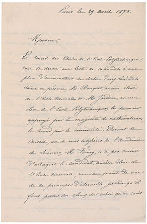 Lot #243 Louis Pasteur: Pasteur’s plea to “insure the scientific superiority” of France, “one of the passions of my life” - Image 1