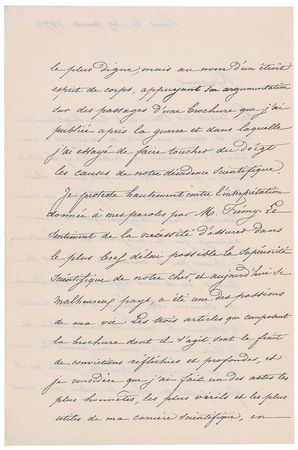 Lot #243 Louis Pasteur: Pasteur’s plea to “insure the scientific superiority” of France, “one of the passions of my life” - Image 2
