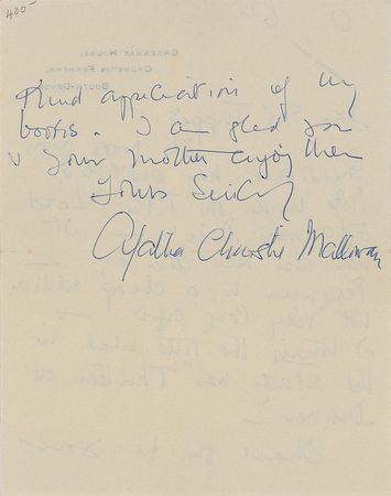 Lot #531 Agatha Christie: ?I think the title used in the states was ?Thirteen at Dinner?? - Image 2