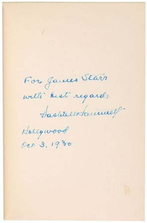Lot #547 Dashiell Hammett: The hard-boiled detective authorâ??s debut novel - Image 1