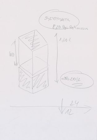 Lot #466 Max Bill: Exhibition sketches by the eminent designer - Image 4
