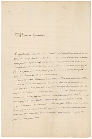 Lot #406 Jacques-Etienne Montgolfier: Rare 1790 letter from the famed French hot air balloon inventor - Image 1