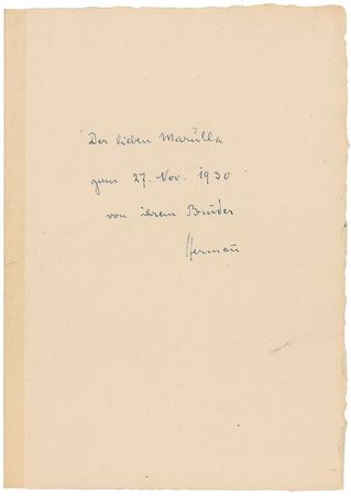 Lot #553 Hermann Hesse: Beautiful watercolor and poetry set created for his sister?s birthday - Image 4
