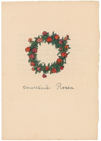 Lot #553 Hermann Hesse: Beautiful watercolor and poetry set created for his sister?s birthday - Image 5