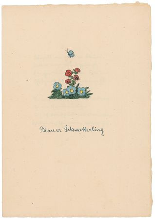 Lot #553 Hermann Hesse: Beautiful watercolor and poetry set created for his sister?s birthday - Image 7