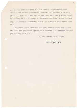 Lot #188 Karl Jaspers: Archive concerning his publications, including Philosophy of Existence - Image 3