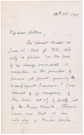 Lot #134 Winston Churchill: ?I am sorry to have to be so plain? - Image 1