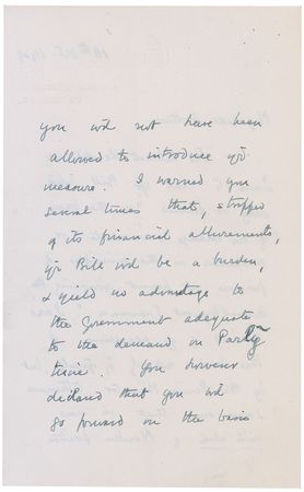 Lot #134 Winston Churchill: ?I am sorry to have to be so plain? - Image 2