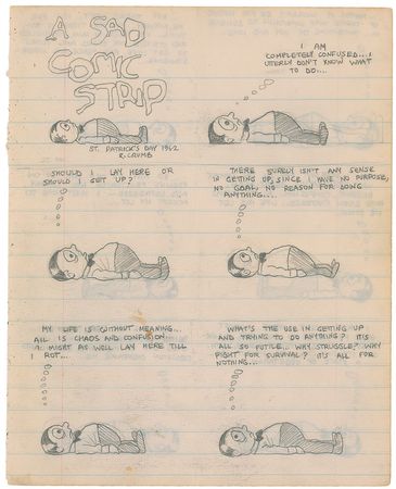 Lot #517 Robert Crumb: 1962 Crumb comic starring his insecure alter-ego, Little Billy Bean - Image 1