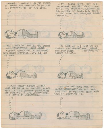Lot #517 Robert Crumb: 1962 Crumb comic starring his insecure alter-ego, Little Billy Bean - Image 2