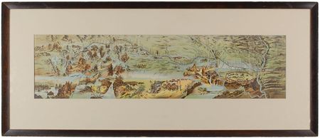 Lot #230 Mormon: Stunning illustration of the Mormon trek to Great Salt Lake - Image 1