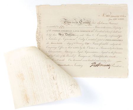 Lot #149 Declaration of Independence: Robert Morris Signed Documents - Image 2