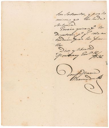 Lot #259 Texas: Jose Maria Bermudez Handwritten Letter Signed - Image 3