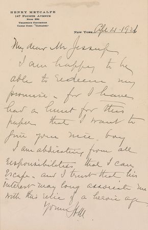 Lot #351 David G. Farragut: “Strip your vessels and prepare for the conflict,” Farragut anticipates his most famous battle: “open fire the moment the enemy opens upon us” - Image 2