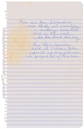 Lot #721 Alice Cooper Lyrics - Image 2