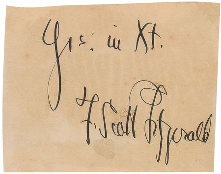 Lot #540 F. Scott Fitzgerald Signature - Image 1