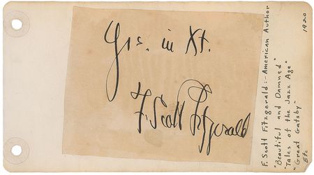 Lot #540 F. Scott Fitzgerald Signature - Image 2