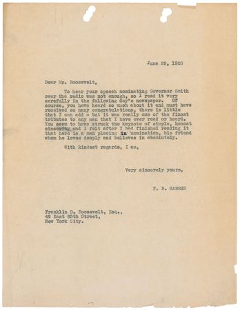 Lot #51 Franklin D. Roosevelt Typed Letter Signed - Image 2