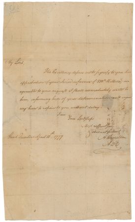 Lot #178 Alexander Hamilton: Hamilton relays Washington’s approval to a Long Island hero - Image 1