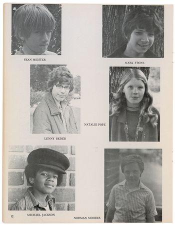 Lot #695 Michael Jackson: Young Michael signs a friendâ??s yearbook in 1971 - Image 4