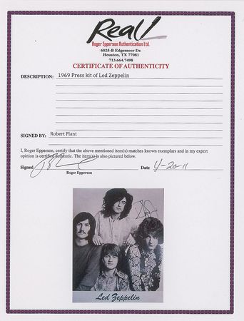 Lot #735 Led Zeppelin: Robert Plant Press Kit - Image 3