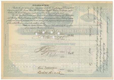 Lot #332 Cornelius, William, and Frederick Vanderbilt Signed Document - Image 2