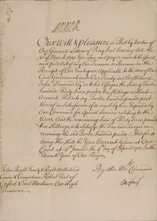 Lot #250 Queen Anne Signed Document - Image 2