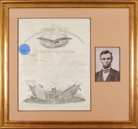 Lot #26 Abraham Lincoln: 1864 appointment to the