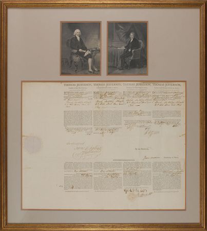 Lot #3 Thomas Jefferson and James Madison: