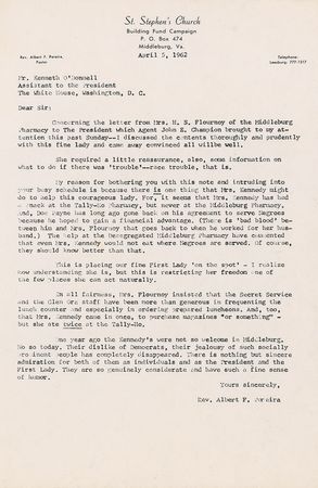 Lot #64 John F. Kennedy: Insightful JFK letter to Middleburg clergyman - Image 4