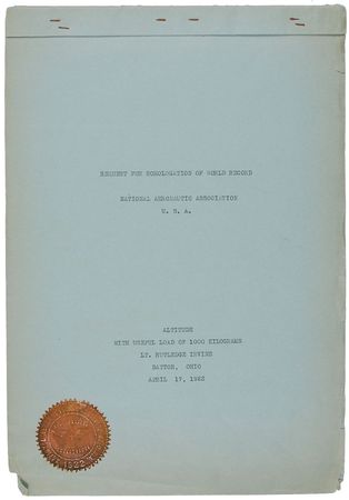Lot #411 Orville Wright: Wright witnesses a world record-setting altitude flight: ?we mistook another plane, which appeared to land in the city, for the Douglas Torpedo? - Image 2