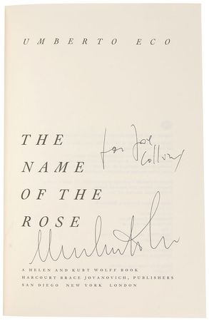 Lot #596 Umberto Eco Book - Image 2