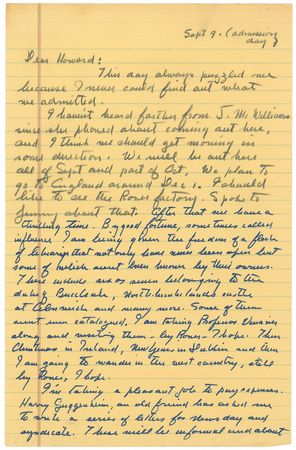 Lot #578 John Steinbeck: ?I?m finishing my last chapter of the Americans book and the most important chapter? - Image 1