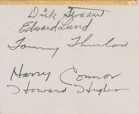 Lot #404 Howard Hughes and Crew: Hughes and his 1938 round-the-world crew - Image 1
