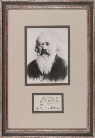 Lot #630 Johannes Brahms: Sought-after autograph of the master German composer - Image 1