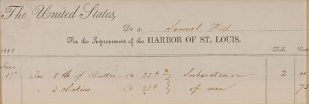 Lot #354 Robert E. Lee: Early 1838 document for a purchase of “3 chickens” - Image 2