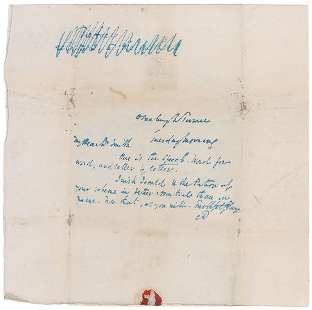 Lot #536 Charles Dickens Handwritten Letter Signed and Free Frank - Image 2