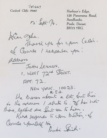 Lot #711 Beatles: Mimi Smith Handwritten Letter Signed - Image 1