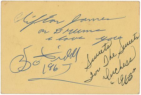 Lot #722 Bo Diddley Signature - Image 1