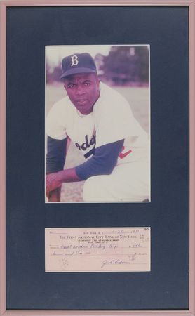 Lot #844 Jackie Robinson Check - Image 2
