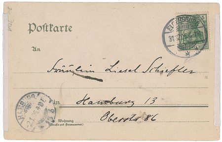 Lot #489 Edvard Munch: Exceptionally rare postcard from the influential Norwegian expressionist - Image 2