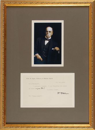 Lot #240 William Osler Typed Notes Signed - Image 1