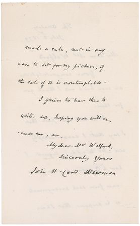 Lot #312 Cardinal John Newman Handwritten Letter Signed - Image 2