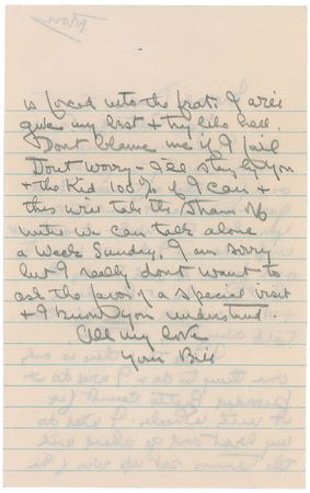 Lot #872 Bill Tilden Handwritten Letter Signed - Image 2