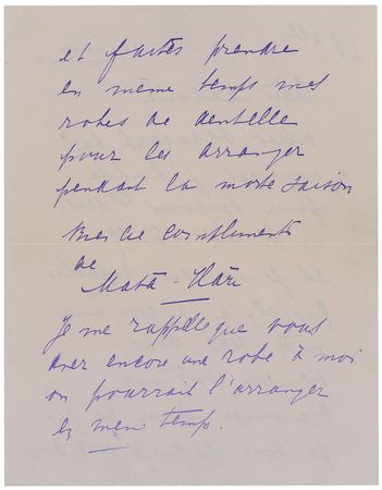 Lot #227 Mata Hari: “After much traveling I am now living indefinitely in Paris” - Image 2