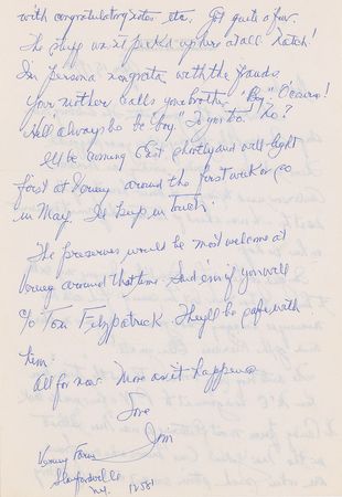 Lot #789 James Cagney Handwritten Letter Signed - Image 2