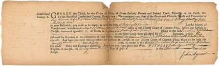 Lot #152 Declaration of Independence: James Wilson: Exceptional July 1776 legal document?the same month as the Declaration of Independence - Image 2