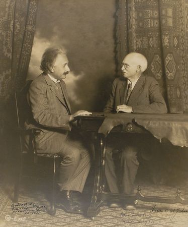 Lot #163 Albert Einstein: Monumental portrait from Einstein’s 1931 visit with astronomer Charles E. St. John—one of the largest ever offered - Image 2